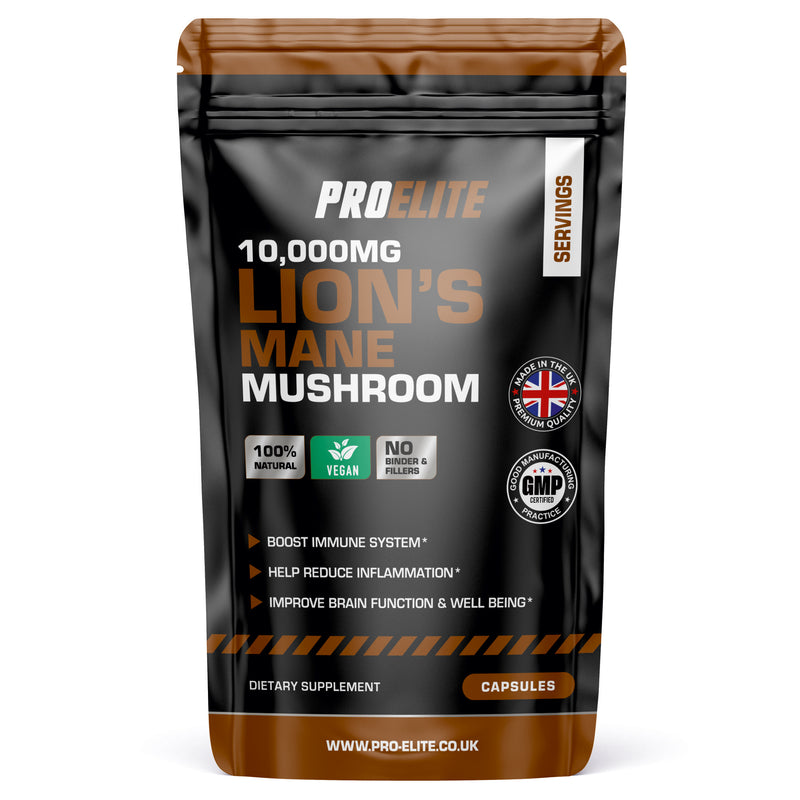 PROELITE Lions Mane Mushroom Vegan Capsules