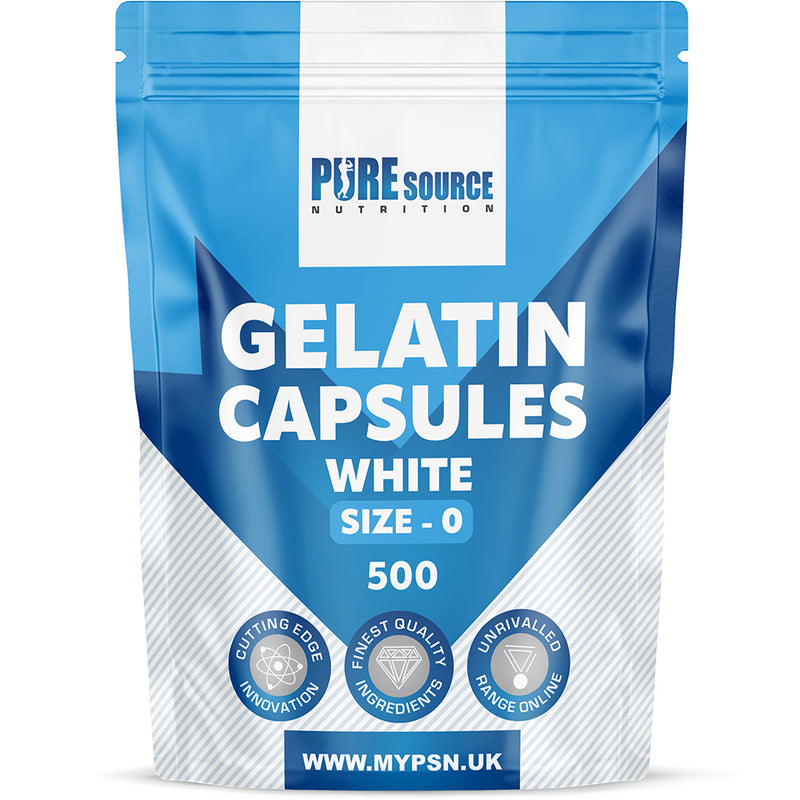 Pure Source Nutrition Gelatin Empty Empty Size : 00 / 0 / 1 (White)