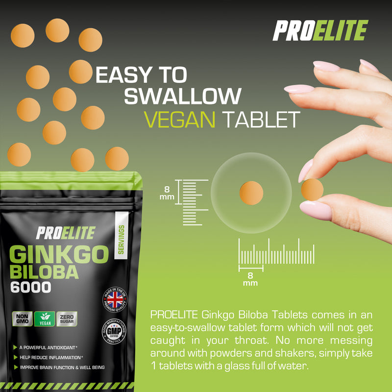 Pro-Elite Ginkgo Biloba 6000 Vegan Tablets