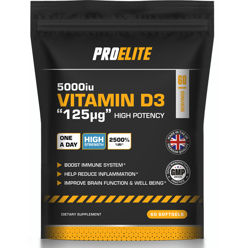 PROELITE Vitamin D3 5000iu Softgels