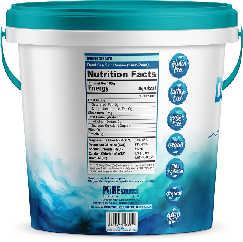 Pure Source Nutrition Dead Sea Salt Coarse - Bucket