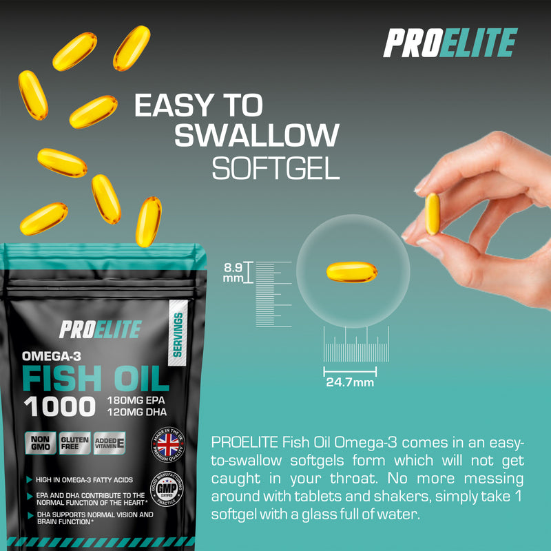Pro-Elite Omega 3 Fish Oil Softgels