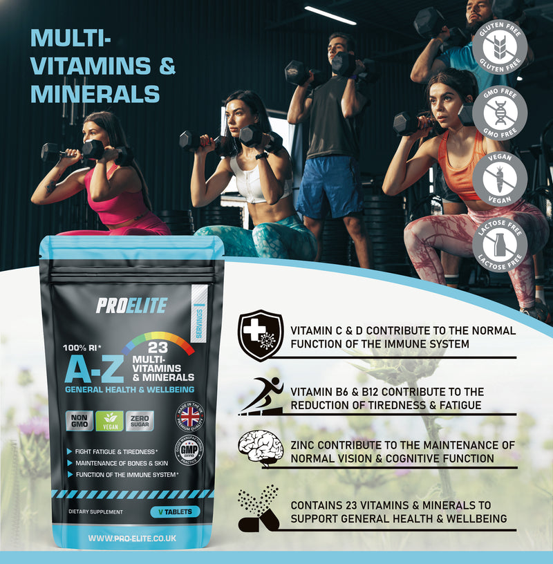 Pro-Elite A-Z Multi Vitamins and Minerals - Vegan Tablets