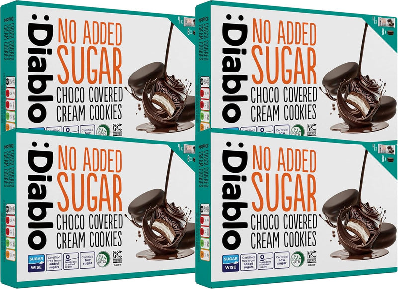 Diablo No Added Sugar Choco Covered Cream Cookies 34g