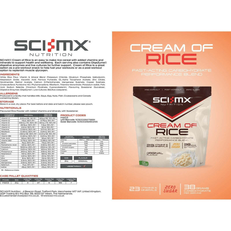 Sci-Mx Nutrition Cream of Rice 2kg