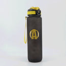 Animal Sports Water Bottle 1000ml Black with Yellow Spalva