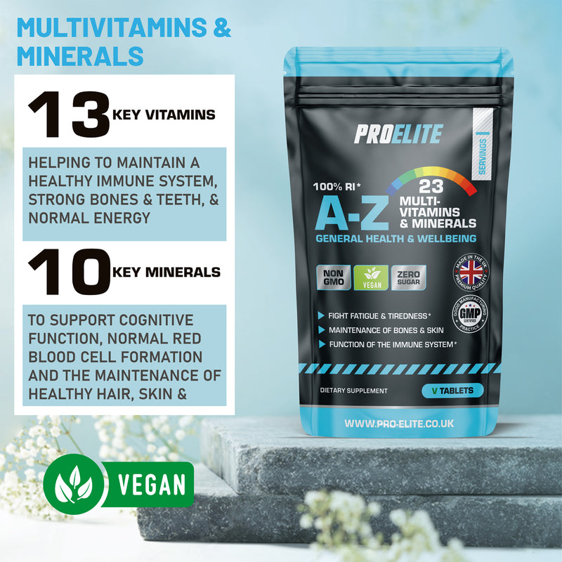Pro-Elite A-Z Multi Vitamins and Minerals - Vegan Tablets