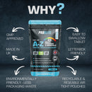 Pro-Elite A-Z Multi Vitamins and Minerals - Vegan Tablets