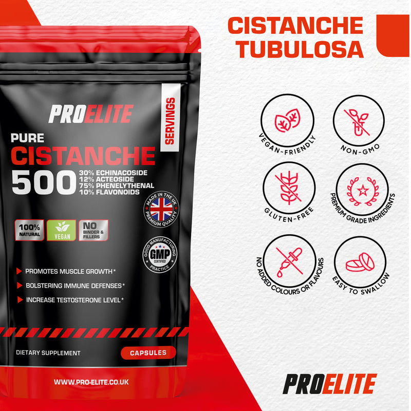 Pro-Elite Cistanche 20:1 Extract Vegan Capsules