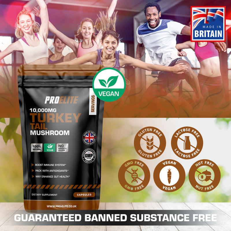 PROELITE Turkey Tail Mushroom Vegan Capsules