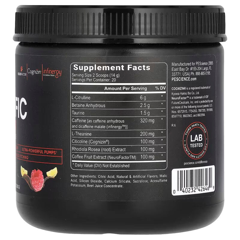PES Prolific Pre-Workout 280g Powder
