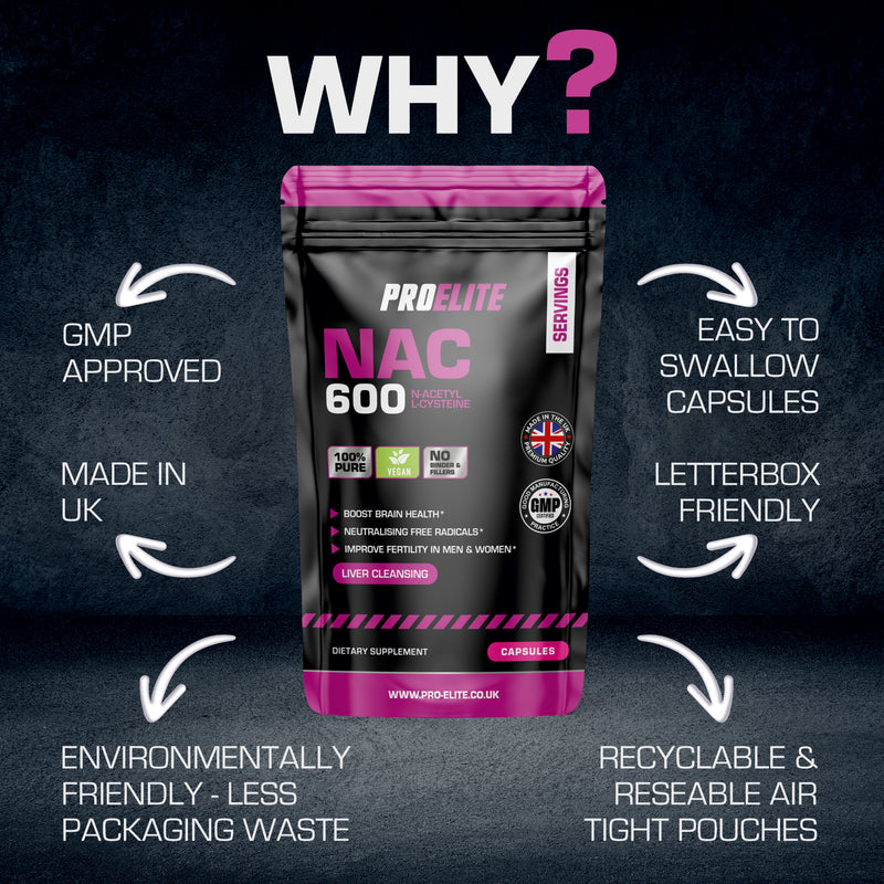 Pro-Elite NAC N-ACETYL L-CYSTEINE Vegan Capsules