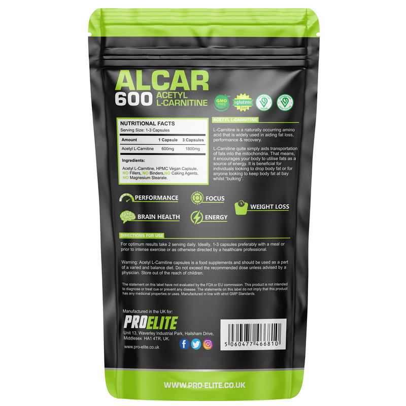 PROELITE Acetyl L-Carnitine Vegan Capsules