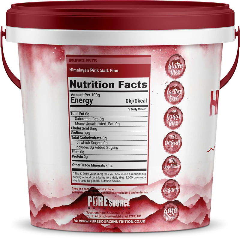Pure Source Nutrition Himalayan Pink Salt Fine - Bucket