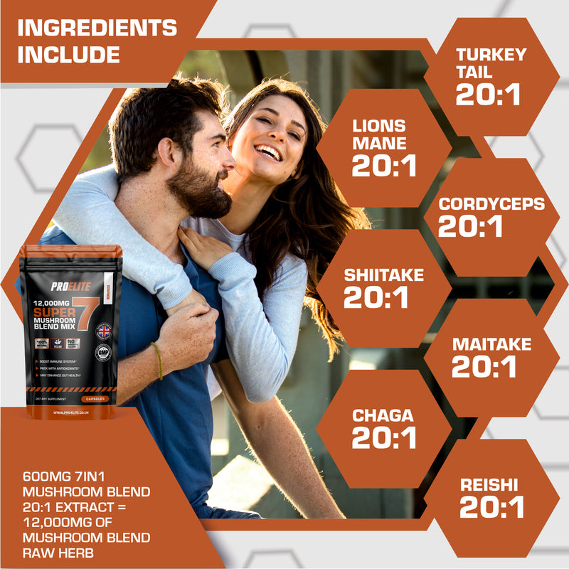 PROELITE 7in1 Mushroom Blend Vegan Capsules