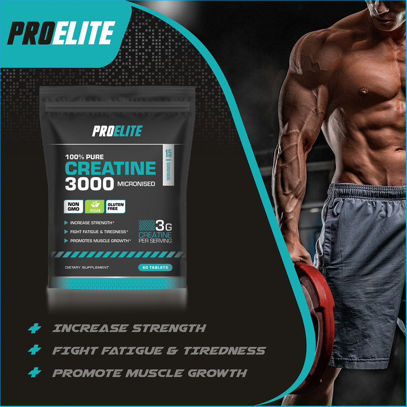 Pro-Elite Creatine Monohydrate 500mg Vegan Tablets