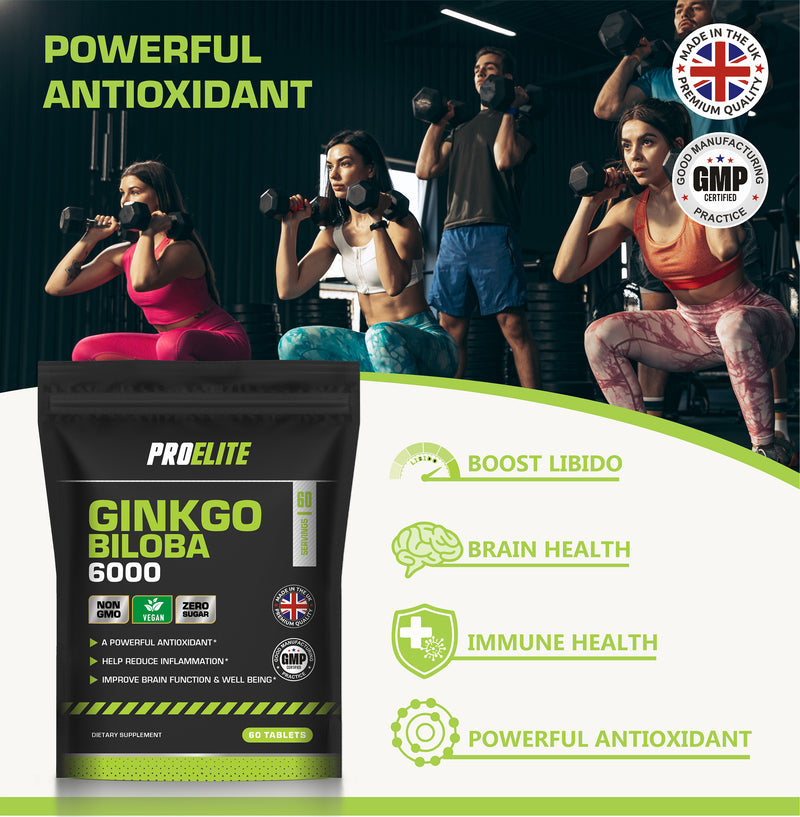 Pro-Elite Ginkgo Biloba 6000 Vegan Tablets