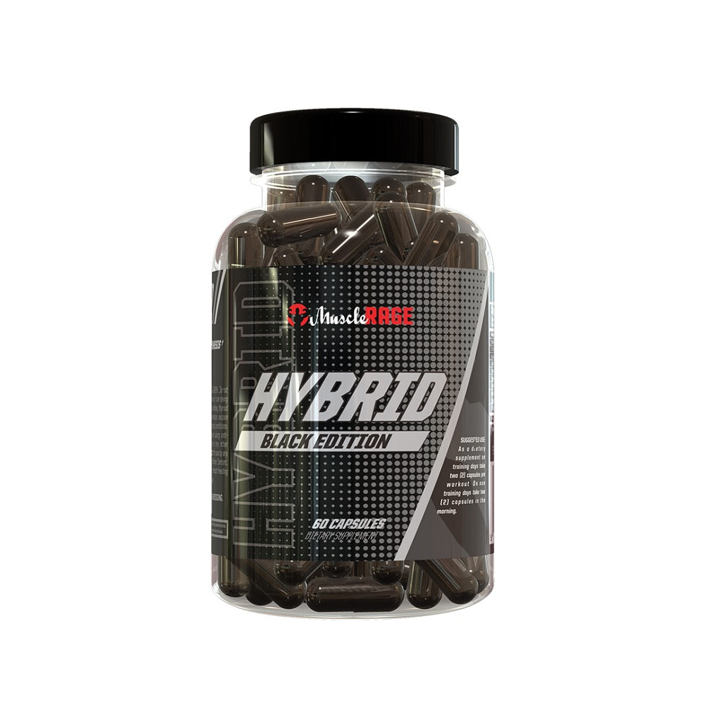 Buy Muscle Rage Hybrid Black Edition 60 Capsules | Elite Supplements