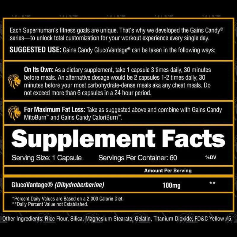 Alpha Lion Gains Candy GlucoVantage 60 Capsules