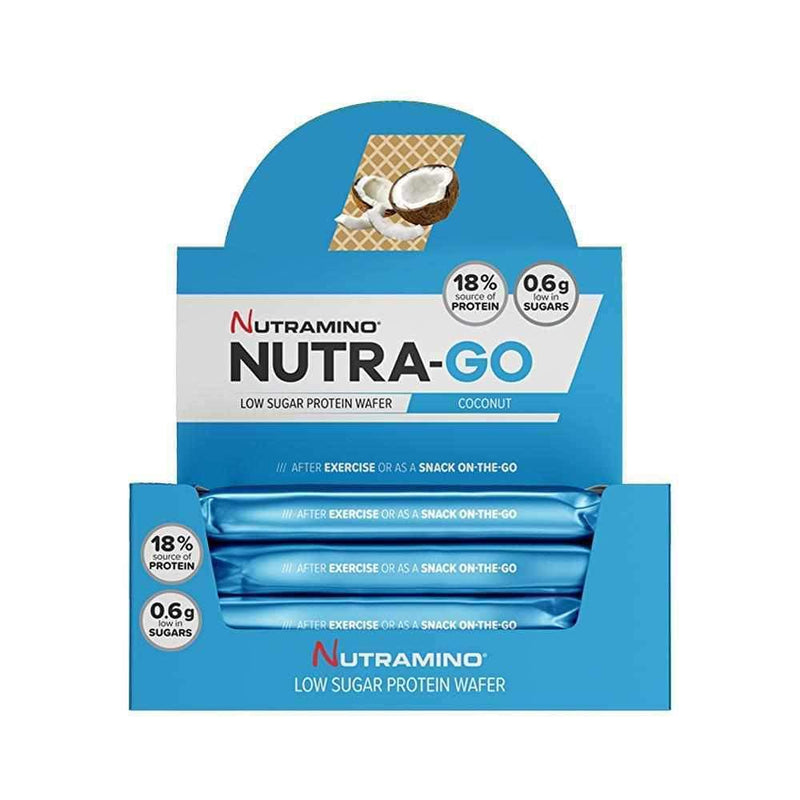 Nutramino Nutra-Go High Protein Low Sugar Wafer 12x39g-Protein Bars & Cookies-londonsupps