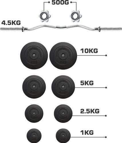 TnP Accessories 1" EZ Curl Bar Set-Barbell Sets-londonsupps