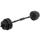 TnP Accessories 30kg Vinyl Adjustable Dumbbell Set with Barbell Connector-Dumbbell Sets-londonsupps
