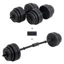TnP Accessories 30kg Vinyl Adjustable Dumbbell Set with Barbell Connector-Dumbbell Sets-londonsupps