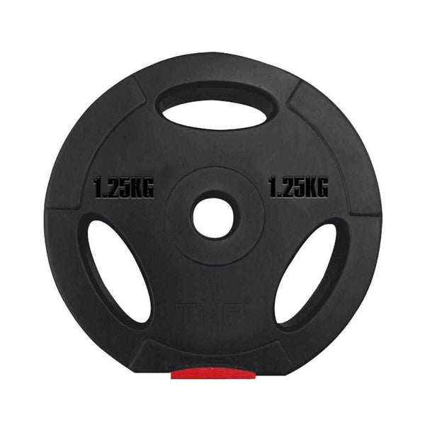 TnP Accessories 1" Tri Grip Weight Plate Red/Black-Weight Plates-londonsupps