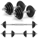 TnP Accessories 20Kg Cast Iron Dumbell+Barbell Set-londonsupps