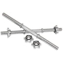 TnP Accessories 2 X 18 Dumbbell Bars Chrome Handle With 4 X Spinlock Collars - Pair-Dumbbell Bars-londonsupps