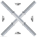 TnP Accessories 2 X 18 Dumbbell Bars Chrome Handle With 4 X Spinlock Collars - Pair-Dumbbell Bars-londonsupps