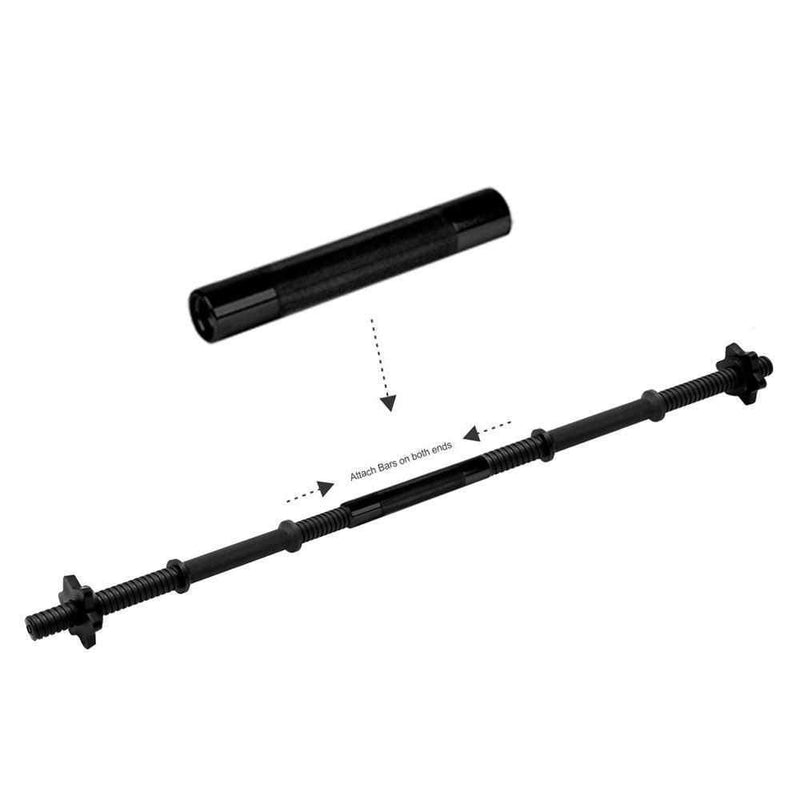 TnP Accessories Black Solid Plastic Dumbbell Bar Set-Dumbbell Bars-londonsupps