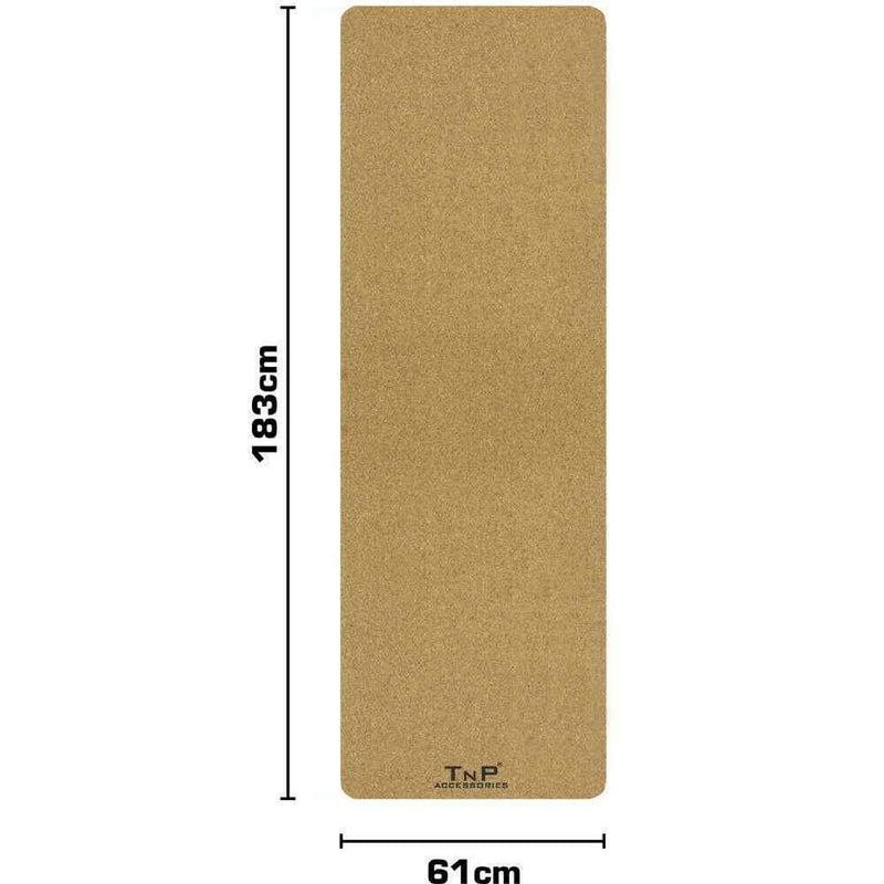 TnP Accessories Cork Yoga Mat 183*61*0.6cm-Yoga Massage & Pilates-londonsupps