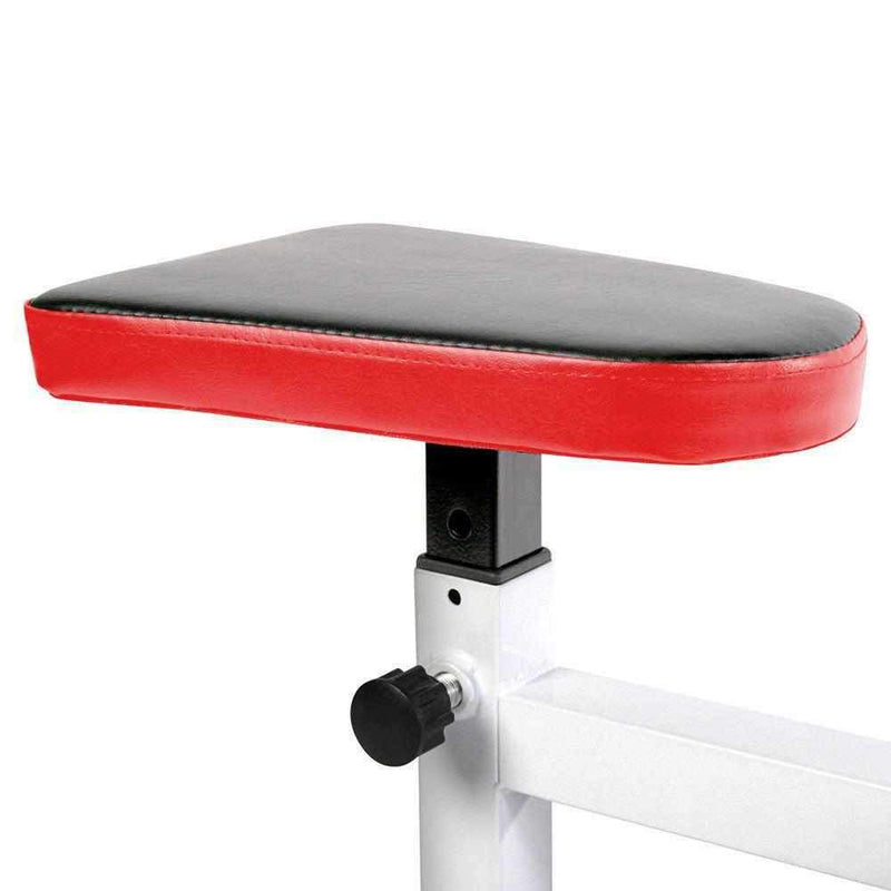 TnP Accessories Preacher Curl Bench Red/Black XQCB -02-Benches & Multigyms-londonsupps