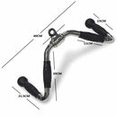 TnP Accessories Revolving Solid Multipurpose Bar (Rubber Coated) Chrome-Cable Attachments-londonsupps