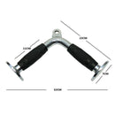 TnP Accessories Solid Tricep Pressdown Bar (Rubber Coated) Chrome-Cable Attachments-londonsupps