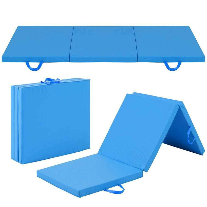 TnP Accessories Tri-Fold Mat 180*60*5Cm Sky Blue-Tri Fold Mat-londonsupps