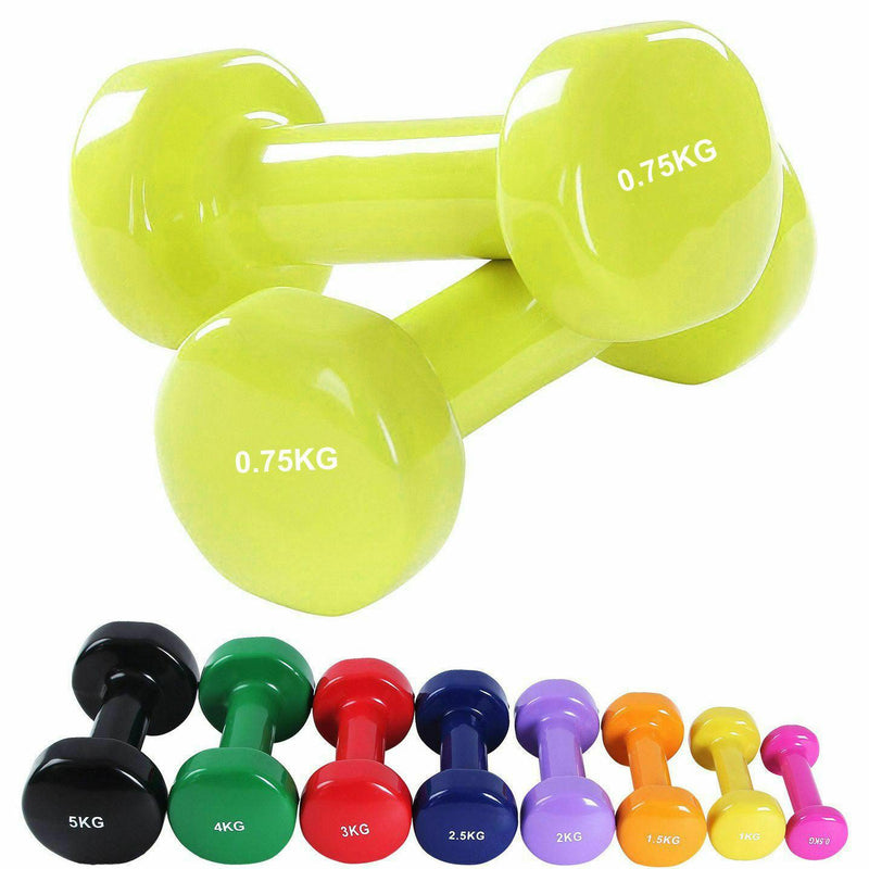 Tnp Accessories Solid Vinyl Soft Touch Dumbbell Pair