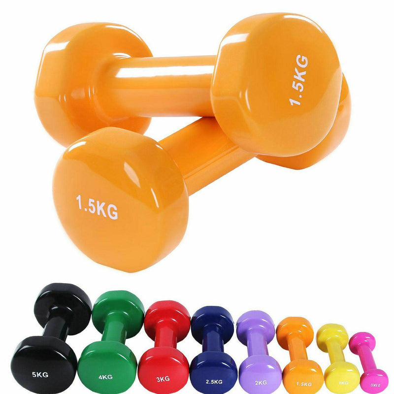Tnp Accessories Solid Vinyl Soft Touch Dumbbell Pair