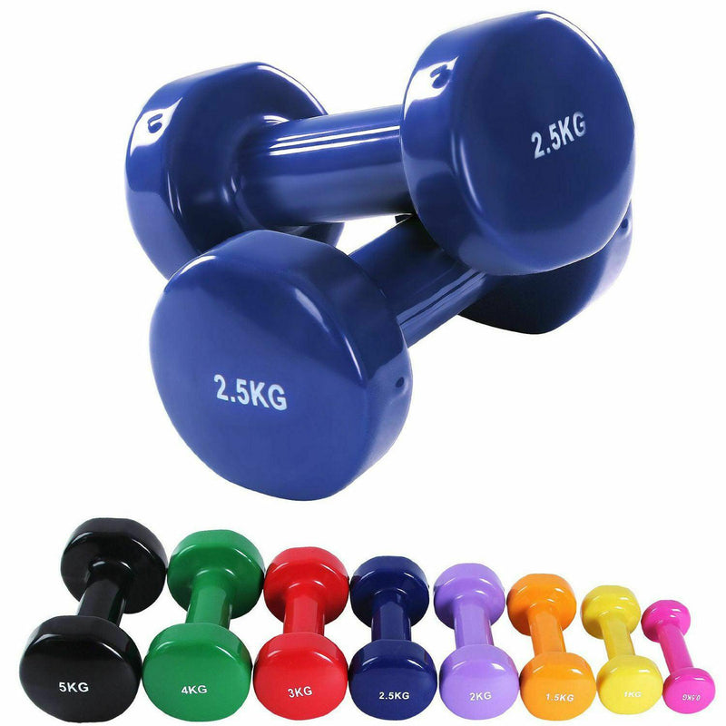 Tnp Accessories Solid Vinyl Soft Touch Dumbbell Pair