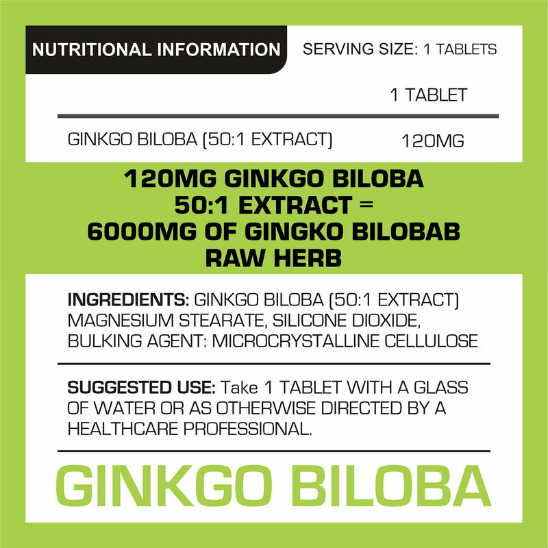 Pro-Elite Ginkgo Biloba 6000 Vegan Tablets