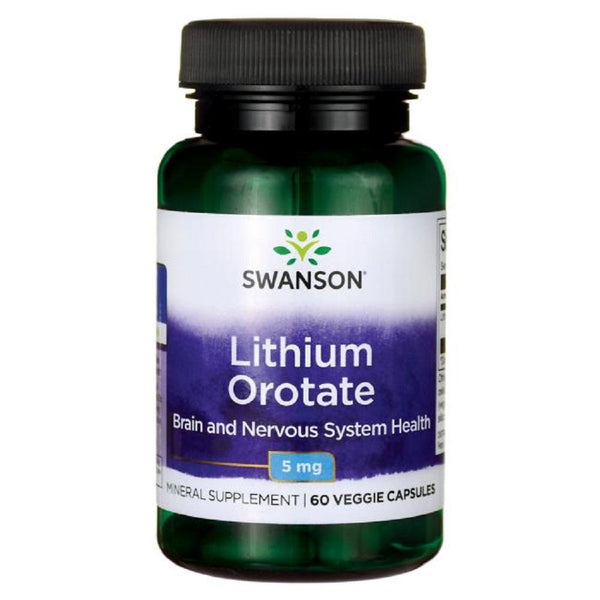 Swanson Lithium Orotate 5MG 60 Veg Capsules