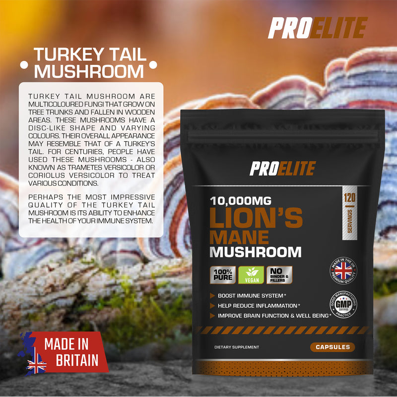 PROELITE Turkey Tail Mushroom Vegan Capsules