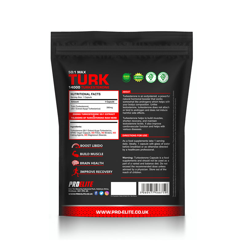 Pro-Elite TURK Turkesterone Vegan Capsules