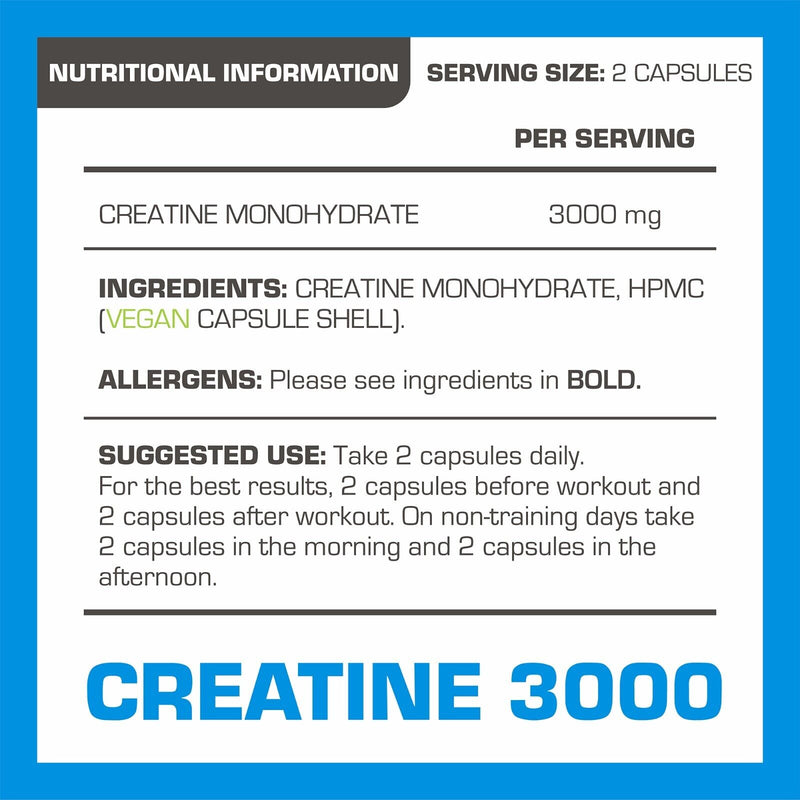 Pro-EliteCreatine Monohydrate 750mg - Vegan Capsules